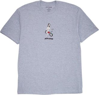 Fa Bike Girl Short Sleeve Tee - Heren - T-shirts - Grijs - S - Katoen - Tops