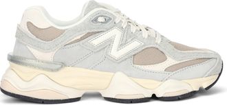 New Balance Womens Sneakers 9060 Suede Inserts Lone Star Grey - Stonewar Calfskin Trainers