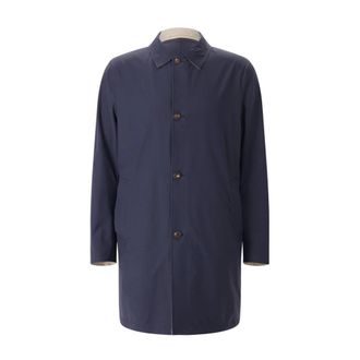Kired Enkelrijige jassen - Heren - Mantel - Blauw - XL - Jassen