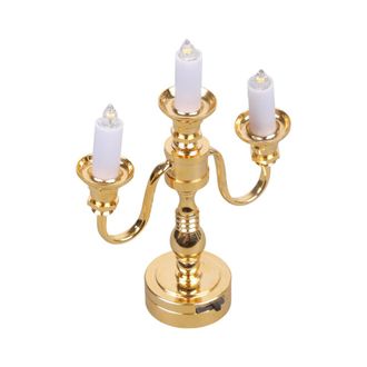 OEM L&aacute;mpara De Mesa Miniatura Dorada De 3 Brazos, Para El Hogar