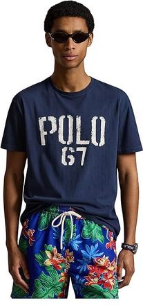 Polo Ralph Lauren Classic Fit Jersey Graphic T-Shirt Mens Clothing Dark Cobalt : 2XL, Cotton