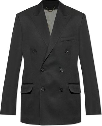 Golden Goose Double-Breasted Blazer - Heren - Blazers - Zwart - S - Wol - Jassen