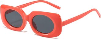 Generic Small Frame Outdoor Men Sunglasses Sports Commuter Women Sports Sun Glasses(Red)