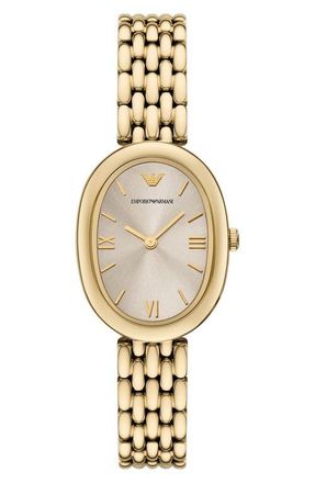 Emporio Armani Large Sinfonia Bracelet Watch, 26mm x 34mm in Gold at Nordstrom