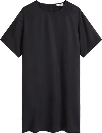 Marc O'Polo Denim Sommerkleid MARC OPOLO DENIM, Damen, Gr. XL, N-Gr, blau depths, Web, Obermaterial: 100% Lyocell, relaxed fit kniefrei, Rundhals, Kleider Sommerkleid, 