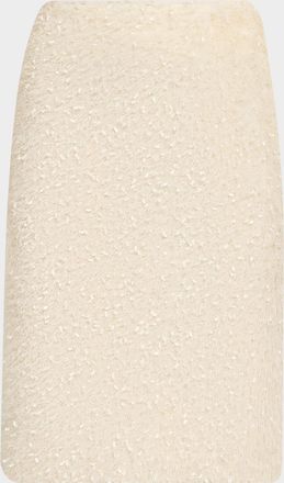 Vince Feathery-Fringe Knee-Length Skirt