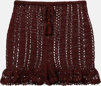 Anna Kosturova Crochet cotton shorts