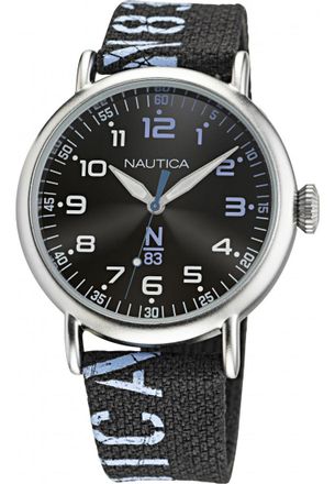 Nautica NAPLSF015 Mens Loves the Ocean Watch - Silver - One Size
