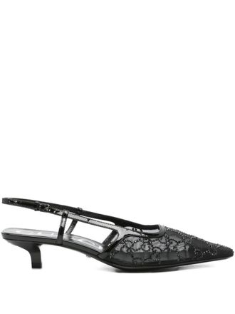 Gucci Black Crystal Embellished Pumps