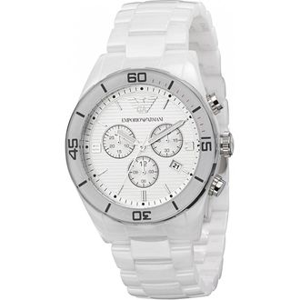 Emporio Armani AR1424 Wit Ceramica Herenhorloge