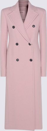 Sportmax Pink Wool Comune Coat