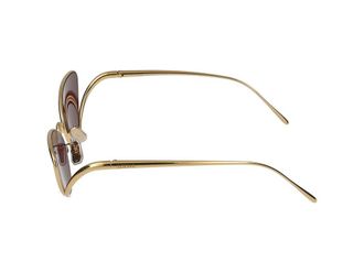 Loewe LW40179U Cat-Eye Metal Frame Sunglasses - Gold