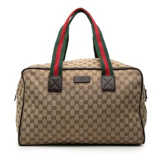 Gucci Pre-owned Gucci GG Canvas Web Duffle Bag Ladies E57RH49FXPWPY0AX
