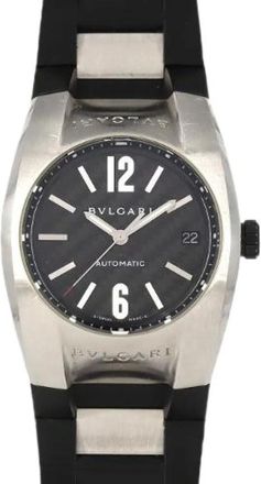 Bulgari Pre-owned Watches, female, Black, Size: ONE SIZE Pre-owned Ergon Stainless Steel Automatic