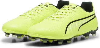 Puma King Match FG/AG Football Boots, Lime black, 9.5 UK