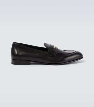 Brioni Appia leather penny loafers
