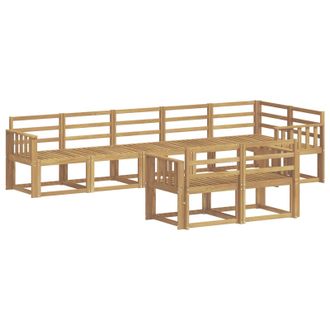 vidaXL Conjunto De Sof&aacute;s De Exterior 8 Pcs Blanco Vidaxl
