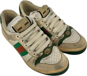 Gucci Womens Leather Screener Trainer (Authentic Pre-Loved)