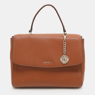 DKNY Dkny Brown Leather Top Handle Bags
