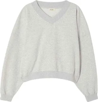 American Vintage Baptown Sweatshirt - Dames - Sweatshirts - Grijs - M - Katoen - Hoodies & sweatvesten