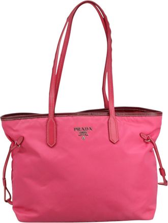 Prada Re-Nylon Pink Synthetic Tote Bag (Pre-Owned)
