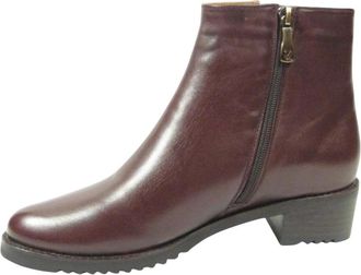 Everybody By B.Z Moda Belport Enkellaarsjes - Dames - Laarzen met Hak - Bruin - 39 EU - Leer - Schoenen