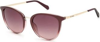 Fossil Pink Round Ladies Sunglasses FOS 2117/G/S 0LHF 3X 55