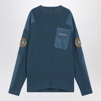 Balenciaga Blue Uniform Merch Baumwollspringer