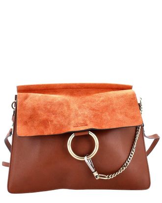 Chlo&eacute; Brown Leather Faye Shoulder Bag Medium (Authentic Pre-Loved)