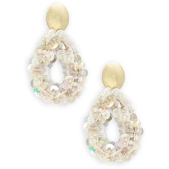 Lott. Gioielli Sequin Drop Oorbellen - Dames - Oorbellen - Geel - ONE Size - Accessoires