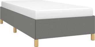 vidaXL Estructura De Cama Sin Colch&oacute;n Tela Gris Oscuro 90x190 Cm Vidaxl