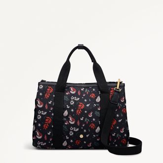 Radley London Black Medium Ziptop Grab Bag Holly Avenue Fox AW25 Radley London