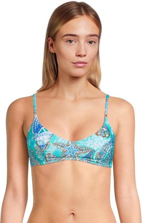 Seafolly La Mer Bralette Bra Women Aquatic Blue Stretch Swimwear Beachy RED337
