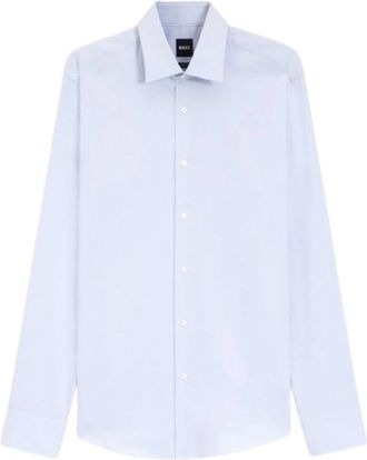 HUGO BOSS Joe Kent Shirt - Heren - Zakelijke Overhemden - Blauw - L - Katoen - Overhemden