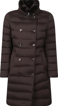 Moorer Logan-S3 Double-Breasted Quilted High-Collar Down Coat