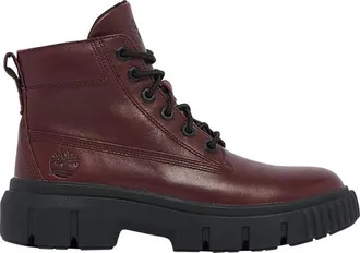 Timberland Womens Greyfield Leather Boots - Red Size 10.0