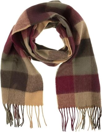 Barbour Tattersall Grote Sjaal - Heren - Wintersjaals - Rood - ONE Size - Wol - Accessoires