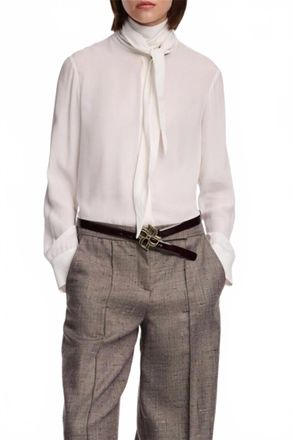Dorothee Schumacher Soft Vibe Silk Blouse In White