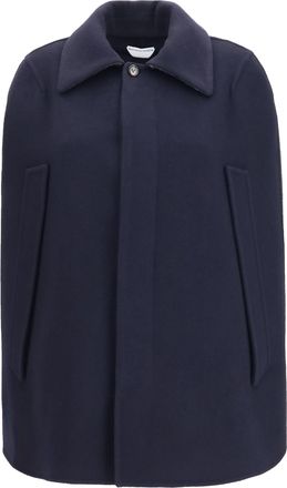 Bottega Veneta Wool and Cashmere Cape - Navy