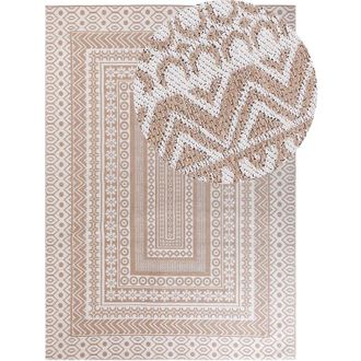 Beliani Rug BAGLAR White 160 x 230 cm Jute