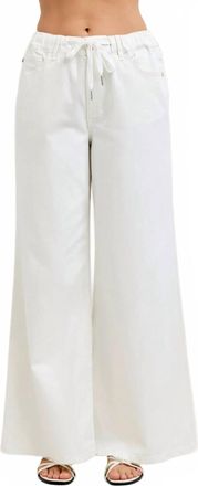 Judy Blue Featherweight Palazzo Wide Leg Jeans In White