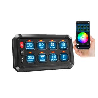 OEM Panel De Interruptores Rgb, 12 M&oacute;dulos, Control Por Aplicaci&oacute;n, Instalaci&oacute;n En M&uacute;ltiples Posiciones