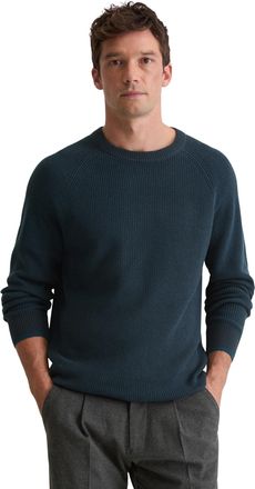 Marc O'Polo Rundhalspullover MARC OPOLO, Herren, Gr. XXL, schwarz navy, Strick, Obermaterial: 71% Baumwolle, 19% Schurwolle, 10% Polyamid, regular fit normal, Run