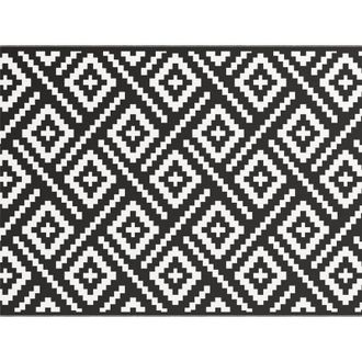 vidaXL Vidaxl - Outdoor Rug arakil Black and White Polyester 300 x 400 cm