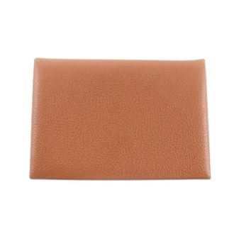 Herm&egrave;s Pre-owned Wallets, female, Brown, Size: ONE SIZE Pre-owned Calvi Duo Coin Case