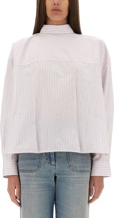 Victoria Beckham Oversized Blouse With Knotted Collar