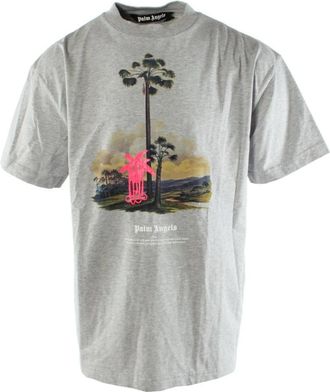 Palm Angels T-shirt - Heren - T-shirts - Grijs - XL - Katoen - Tops