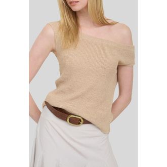 Blu Pepper Off-the-Shoudler Sweater in Light Khaki at Nordstrom Rack, Size Medium