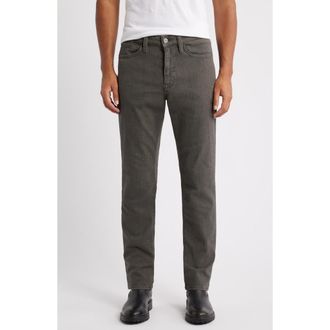 34 Heritage Charisma Herringbone Relaxed Straight Leg Pants in Dark Olive Herringbone at Nordstrom, Size 35 X 32