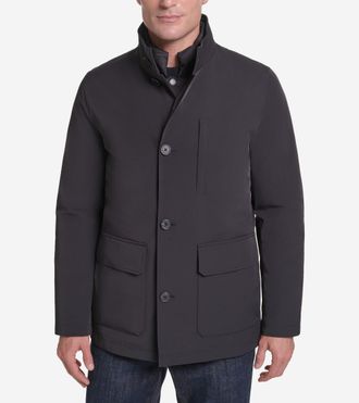 Cole Haan Mens Sleek Rain 3-In-1 Jacket - Black Size Medium
